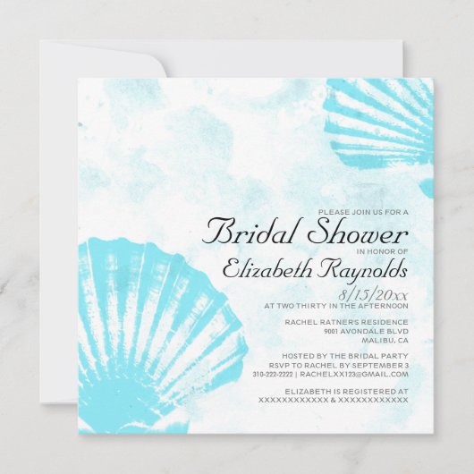 Invitation simple de Fête de la mariée de (Devant)