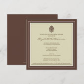 Invitation simple de Fête de la mariée de vue (Devant / Derrière)