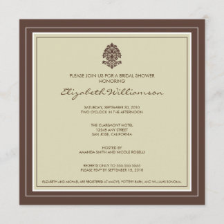 Invitation simple de Fête de la mariée de vue