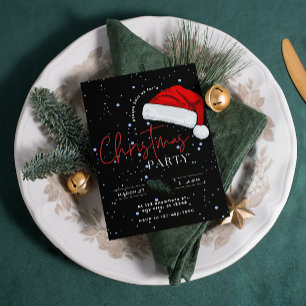 Invitation simple de fête de Noël en famille noire