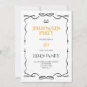 invitation simple de fête d'Halloween avec griboui (Devant)