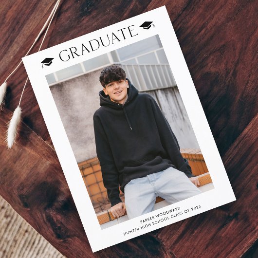 Invitation simple de graduation photo