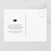 Invitation simple de graduation photo (Dos)