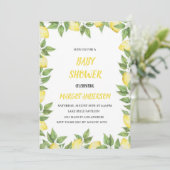 INVITATION SIMPLE DE LA BABYSHOWE DE CITRON (Debout devant)