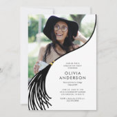 Invitation simple de la fête de graduation photo (Devant)
