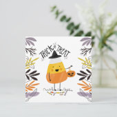 Invitation simple de la partie | de Halloween de (Debout devant)