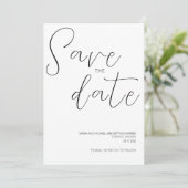 Invitation simple de mariage à retenir la date  (Debout devant)