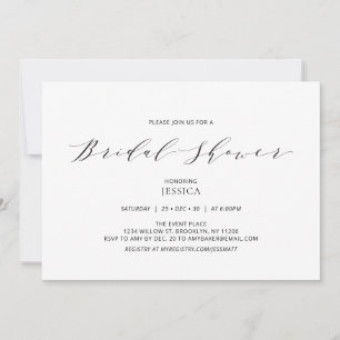 Invitation simple de mariage beige pour la fête pr
