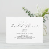 Invitation simple de mariage beige pour la fête pr (Debout devant)