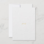 Invitation simple de mariage hindou indien (Dos)