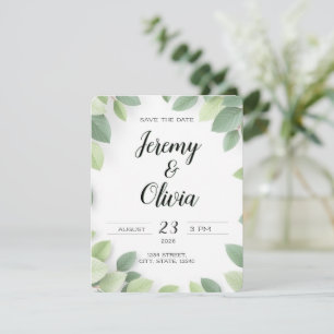 Invitation Simple de Mariage pour Réserver la Date