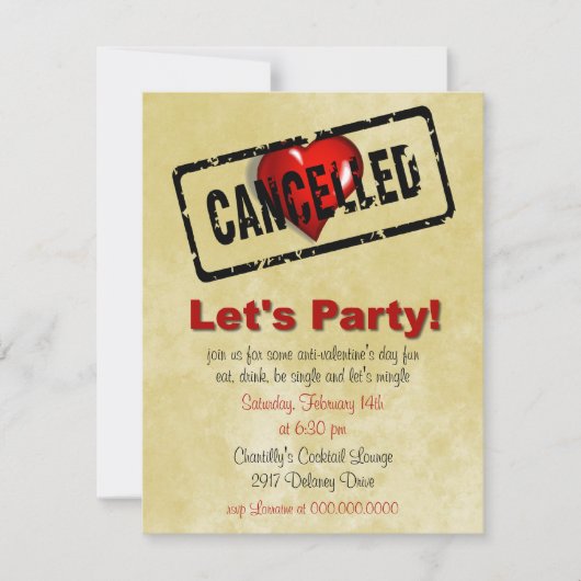 Invitation simple de partie du jour (Devant)