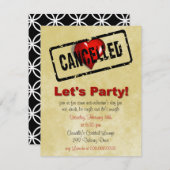 Invitation simple de partie du jour (Devant / Derrière)