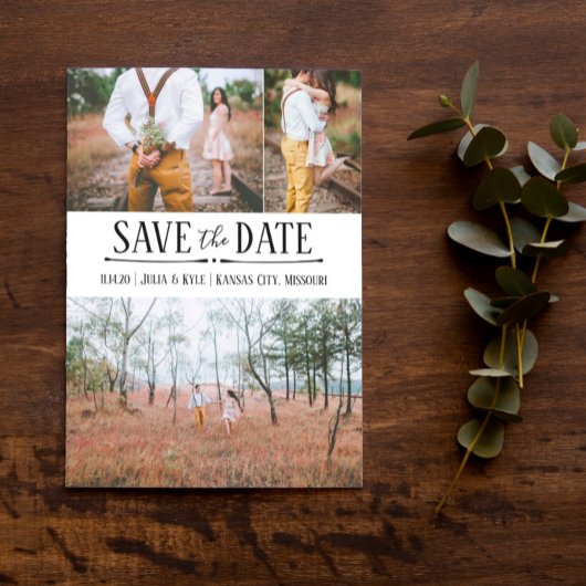 Invitation simple de sauvegarde de date avec photo