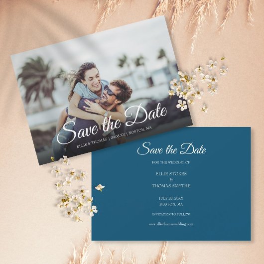 Invitation simple de sauvegarde de date avec photo