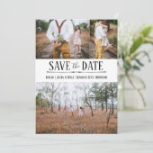Invitation simple de sauvegarde de date avec photo (Debout devant)
