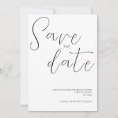 Invitation simple de sauvegarde de date de mariage (Devant)