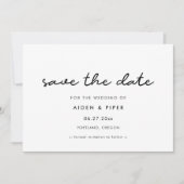 Invitation simple de sauvegarde de la date (Devant)