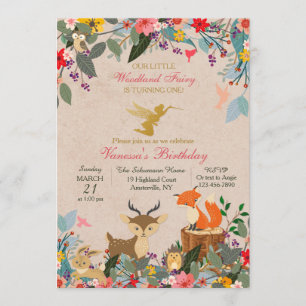 Invitation simple de Woodland Fairy