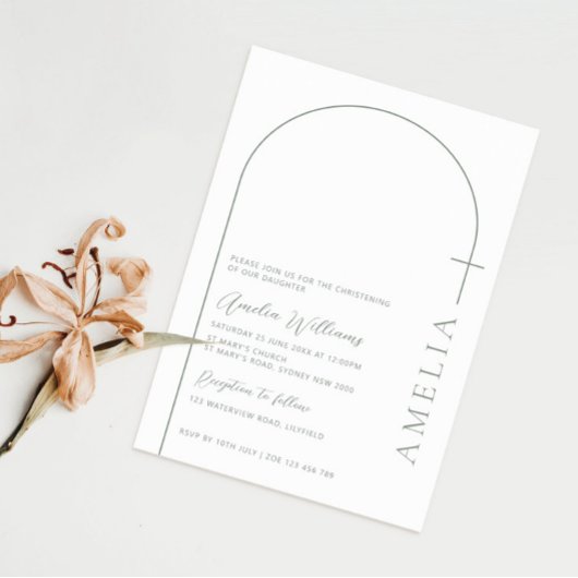 Invitation Simple demi-arche croisé à la sauce