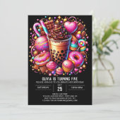 Invitation Simple Digital Candyland Digital Anniversaire (Debout devant)