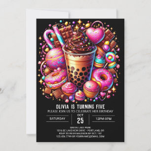 Invitation Simple Digital Candyland Digital Anniversaire