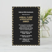 Invitation Simple dîner annuel de reconnaissance de la client (Debout devant)