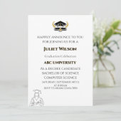 Invitation simple diplôme collégial style début (Debout devant)