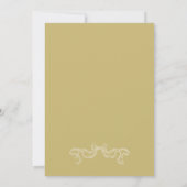 Invitation Simple Doodé manuscrit Bow Cream Mariage de mousse (Dos)