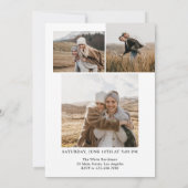 Invitation Simple Double fête Photo Graduation Party (Dos)