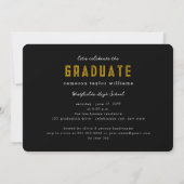 Invitation Simple Double Ligne Graduate Photo Party (Dos)