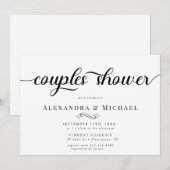 Invitation Simple douche pour couples (Devant / Derrière)