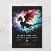 Invitation Simple Dragon Birthday personnalisable (Devant)