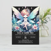 Invitation Simple Dreamy Fairy Anniversaire (Debout devant)