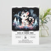 Invitation Simple Dreamy Tiger Birthday (Debout devant)
