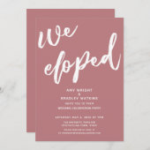 Invitation Simple Dusty Rose Nous Avons Été Mariage Réception (Devant / Derrière)