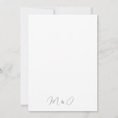 Invitation Simple Écriture Calligraphique Mariage (Dos)
