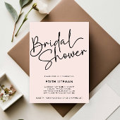 Invitation Simple écriture manuscrite Script élégant rose nup