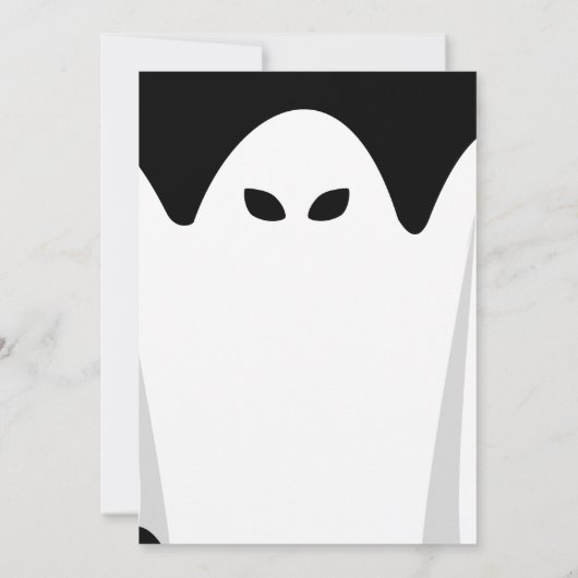 Invitation Simple Éffrayant Boo Ghost Halloween Costume Party (Dos)