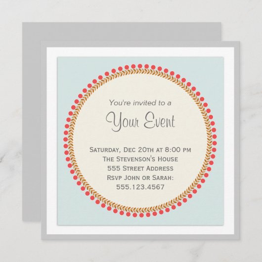 Invitation simple élégance (Devant / Derrière)