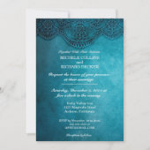 Invitation Simple Élégance Bleue de Mariage (Devant)