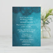 Invitation Simple Élégance Bleue de Mariage (Debout devant)