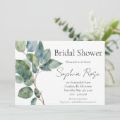 Invitation Simple élégance botanique verdure nuptiale douche (Debout devant)