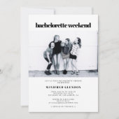 Invitation Simple élégance chic bachelorette week-end photo (Devant)