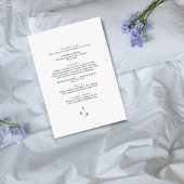 Invitation Simple Elegance Feuille Monogram Mariage chic