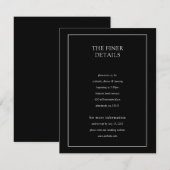 Invitation Simple Élégance Minimaliste Noir & Blanc (Devant / Derrière)