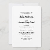 Invitation Simple Elegance VERT Photo 2025 Graduation (Dos)