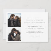 Invitation Simple Elegant 5 Photo Collage Mariage (Dos)