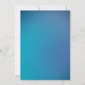 Invitation Simple Élégant Amusant Bleu Blanc 60 ans Typograph (Dos)