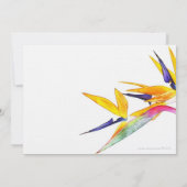 Invitation Simple Elegant Bird of Paradise Floral Mariage (Dos)